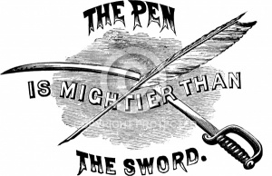 the pen is mightier than the sword air